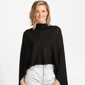 SOLD Amma Cocoon Poncho Black Nursing Cover